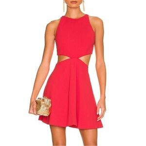 Cara Fit and Flair Dress in Bright Poppy Alice + Olivia size 0 NWT
